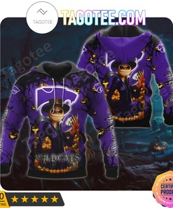 Ncaa Kansas State Wildcats Jack Skellington Halloween 3D, Hoodie