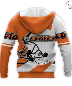 Ncaa Oklahoma State Cowboys Orange White 3D Hoodie - Perfect For Fans