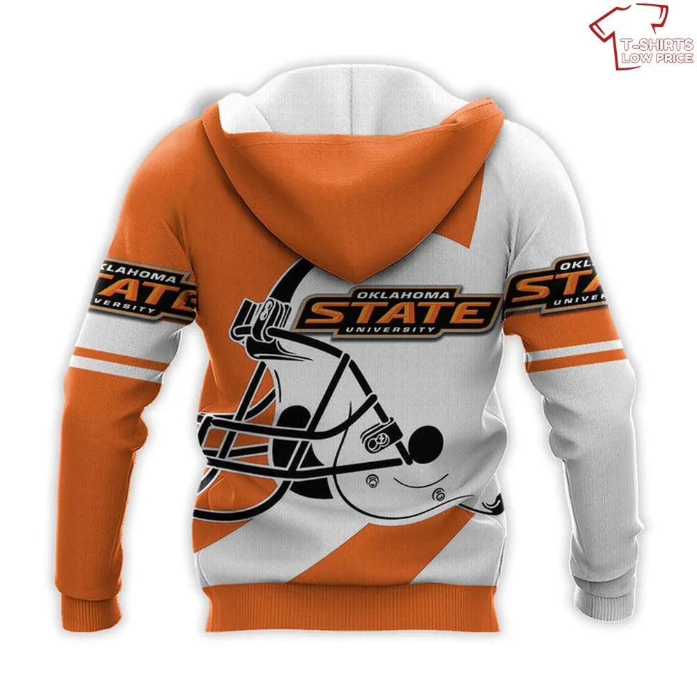 Ncaa Oklahoma State Cowboys Orange White 3D Hoodie - Perfect For Fans
