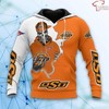 Ncaa Oklahoma State Cowboys Skull Orange 3D Hoodie - Perfect For Fans