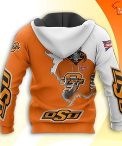Ncaa Oklahoma State Cowboys Skull Orange 3D Hoodie - Perfect For Fans