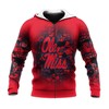 Ncaa Ole Miss Rebels Custom Text Number 3D Hoodie - Red Camouflage