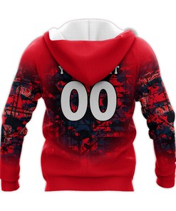 Ncaa Ole Miss Rebels Custom Text Number 3D Hoodie - Red Camouflage