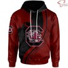 Ncaa South Carolina Gamecocks Red Black 3D Hoodie - For Men