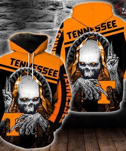 Ncaa Tennessee Volunteers Skull 3D Hoodie - 3D Printed Hoodies