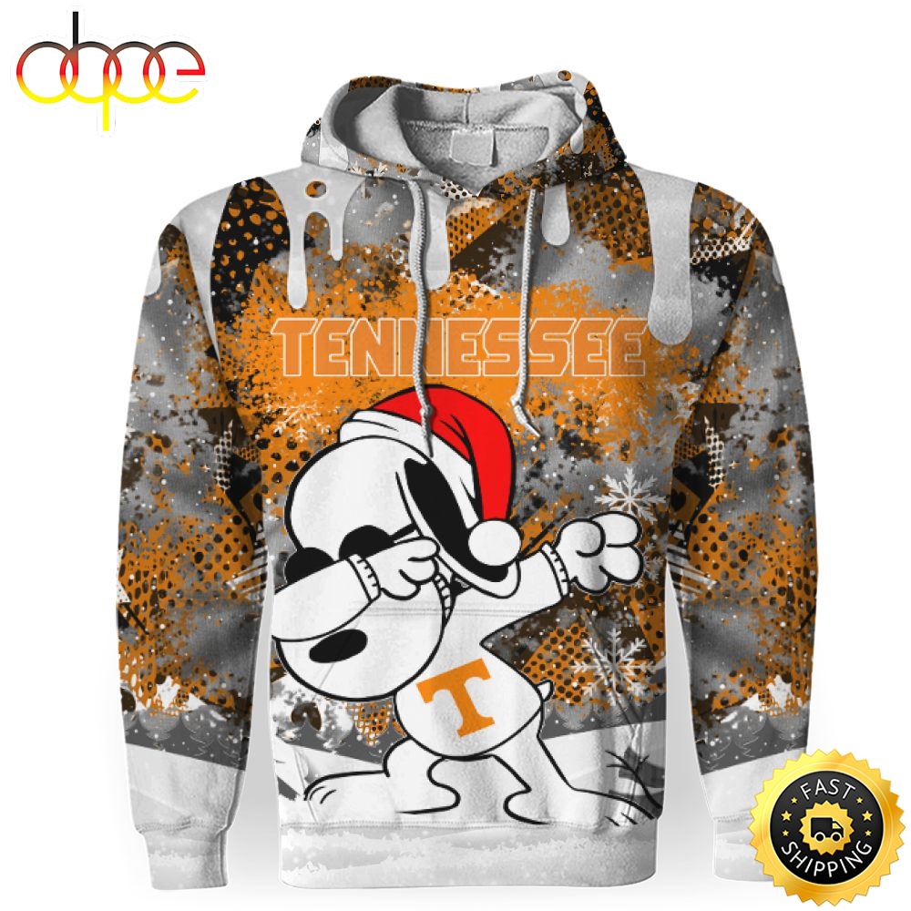 Ncaa Tennessee Volunteers Snoopy Christmas Football All Over Print Hoodie
