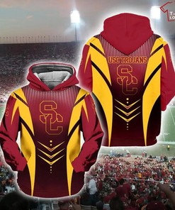 Ncaa Usc Trojans Cardinal Gold Custom All Over Print 3D Hoodie V4