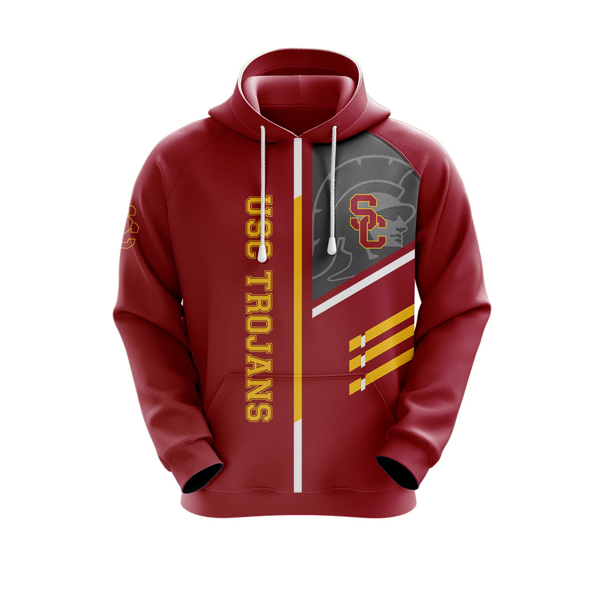 Ncaa Usc Trojans Pullover Hoodie V2 With Custom All Over Print 3D Design