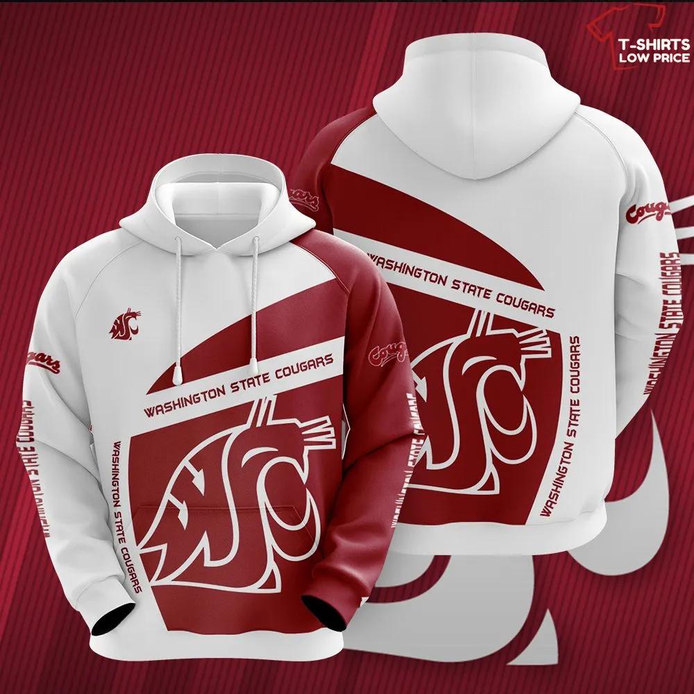 Ncaa Washington State Cougars 3D Hoodie For Men And Women
