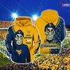 Ncaa West Virginia Mountaineers Blue Achmed Gold 3D Hoodie - Gifts For Men