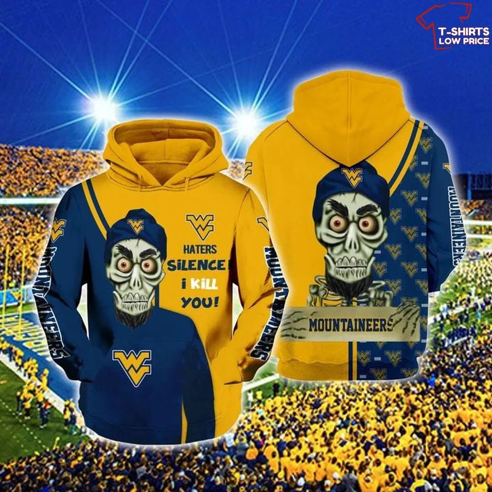 Ncaa West Virginia Mountaineers Blue Achmed Gold 3D Hoodie - Personalized Fan Apparel