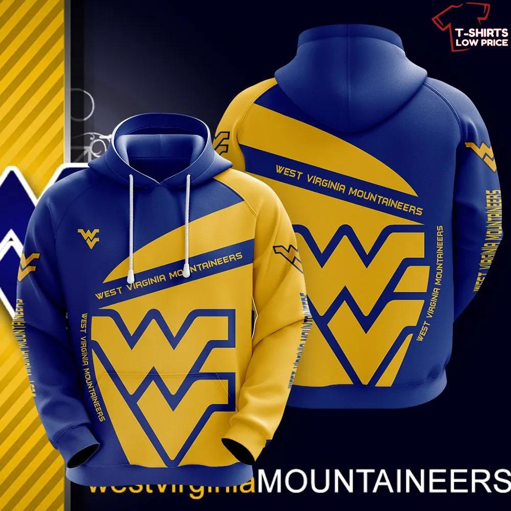 Ncaa West Virginia Mountaineers Men'S And Women'S 3D Hoodie - Perfect For Fans