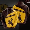 Ncaa Wyoming Cowboys All Over Print 3D Hoodie, Great For Sports And College Apparel