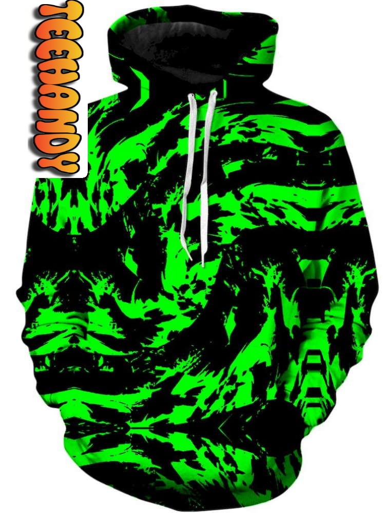 Neon Graffiti Paint Splatter Unisex All Over Print 3D Hoodie