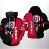 New Mexico Lobos Ncaa Us Flag Skull 3D All Over Print Hoodie, Zip-Up Hoodie With Custom Prints