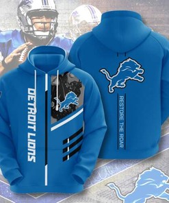 Nfl Detroit Lions Sport All Over Print Hoodie - American Football Fans 3D Design 1