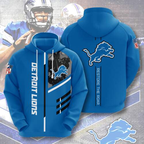 Nfl Detroit Lions Sport All Over Print Hoodie - American Football Fans 3D Design 1