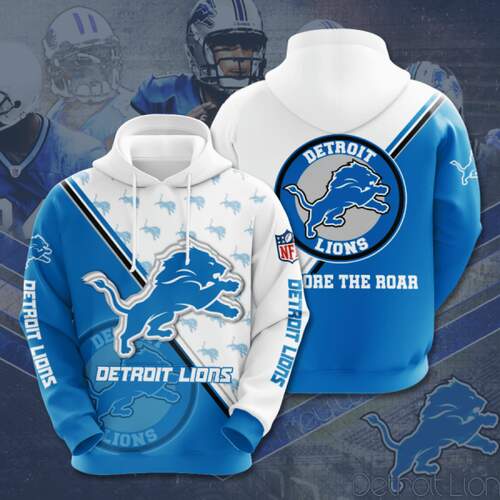 Nfl Detroit Lions Sport All Over Print Hoodie - American Football Fans 3D Design 7