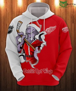 Nhl 3D Red Wings All Over Print Zip-Up Hoodie - Ice Hockey Fan 