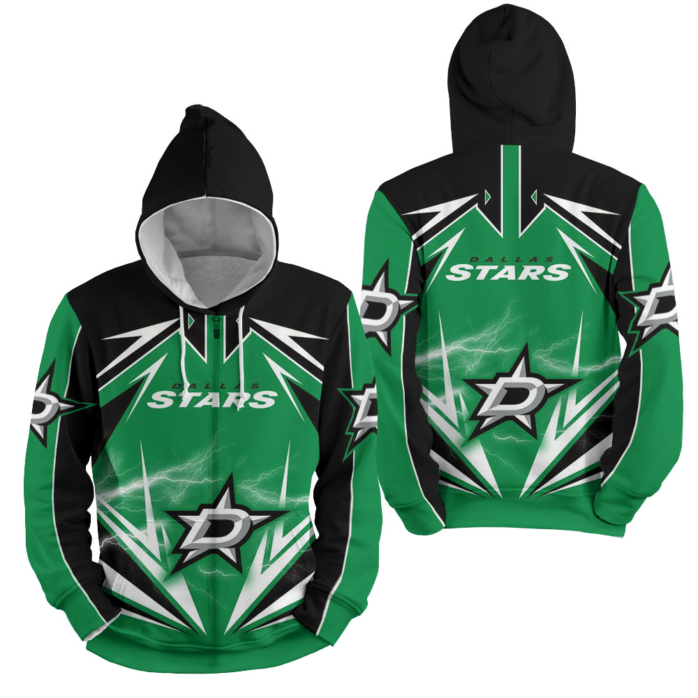 Nhl Dallas Stars Lightning 3D All Over Print Hoodie - Sweater Tshirt