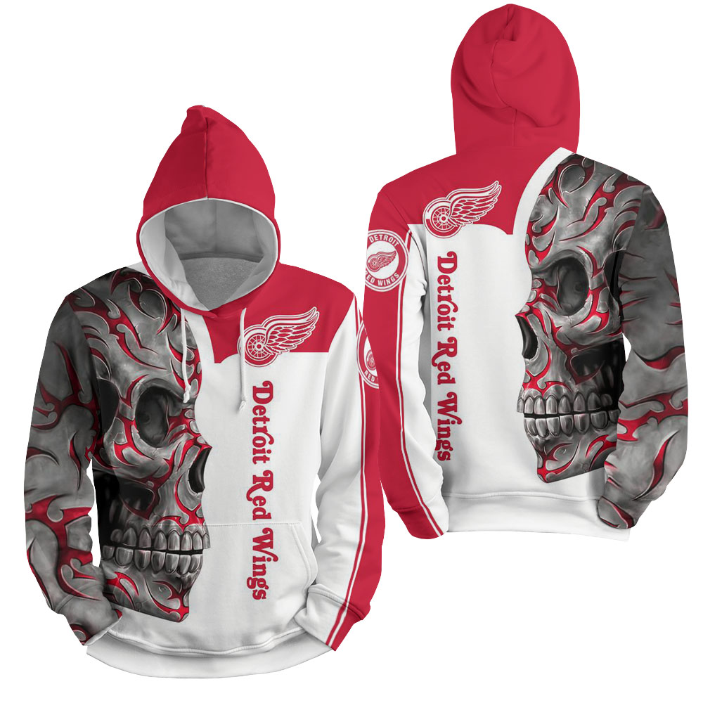 Nhl Detroit Red Wings Lightning 3D All Over Print Hoodie - Men'S Zip Up Hoodie