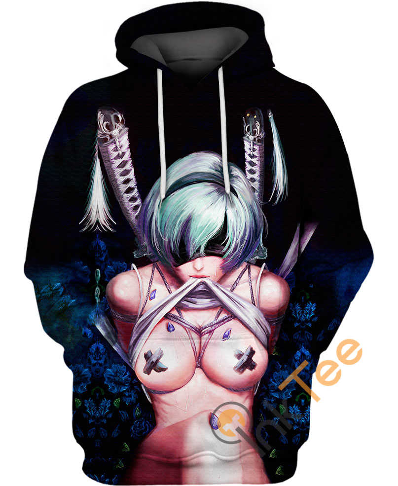 Nier Automata Ahegao All Over Print Hoodie 3D