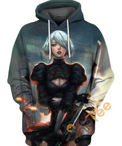 Nier Automata Custom 3D Hoodie Full Size