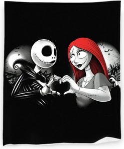 Nightmare Before Christmas Blanket - Super Soft Fleece Throw Blanket for Bedroom and Living Room