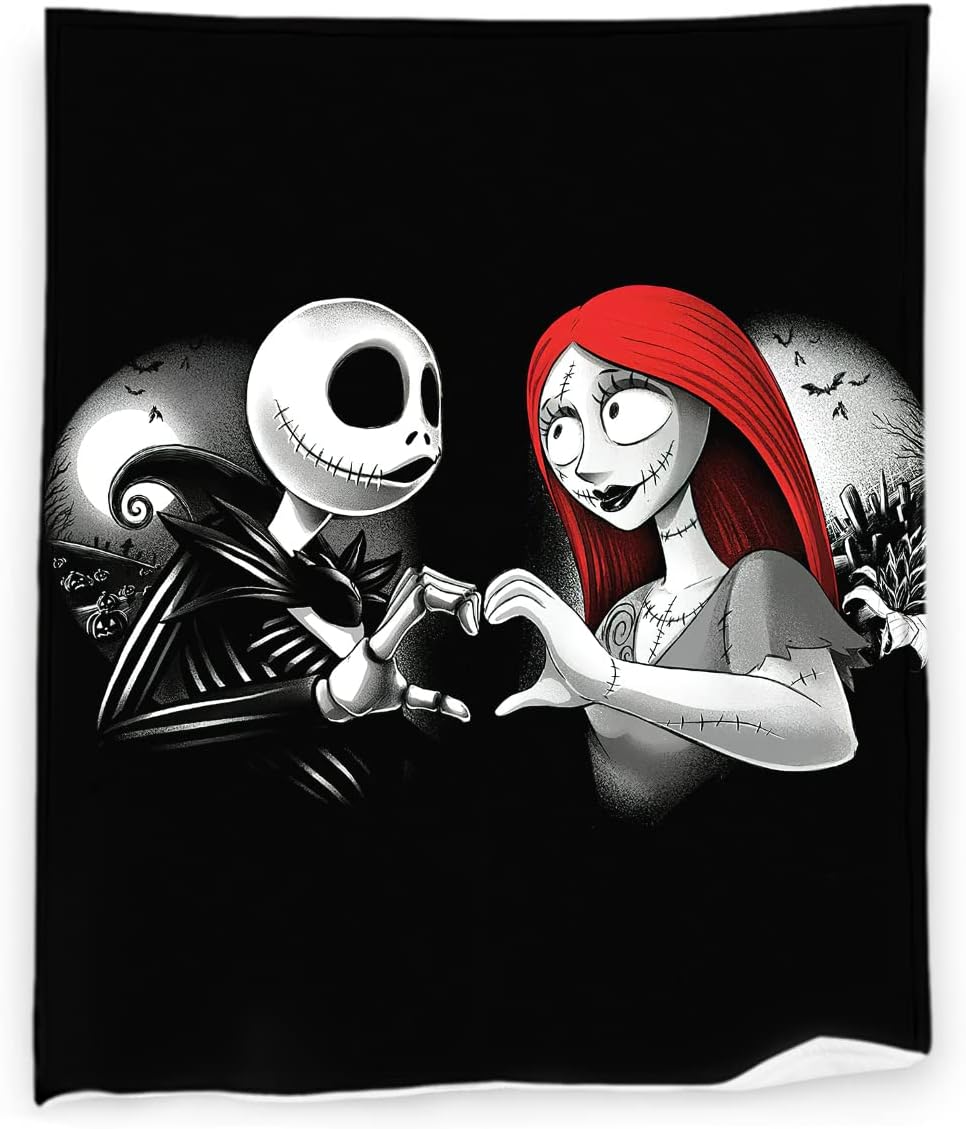 Nightmare Before Christmas Blanket - Super Soft Fleece Throw Blanket for Bedroom and Living Room