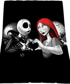 Nightmare Before Christmas Blanket - Super Soft Fleece Throw Blanket for Bedroom and Living Room