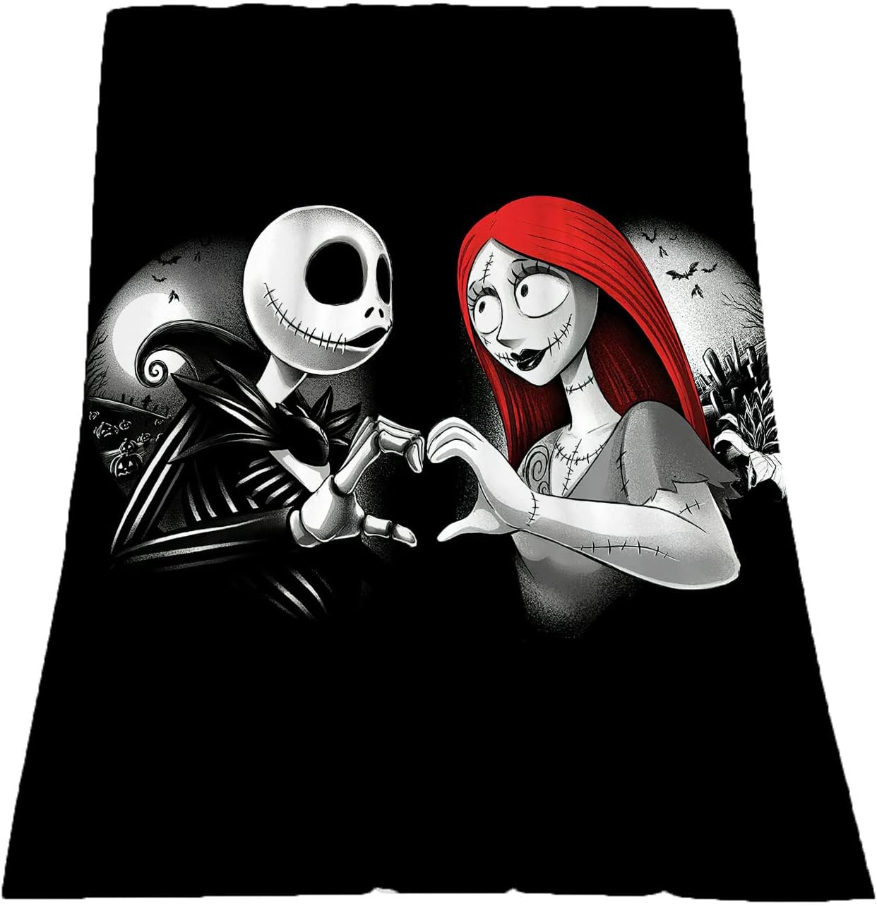 Nightmare Before Christmas Blanket - Super Soft Fleece Throw Blanket for Bedroom and Living Room