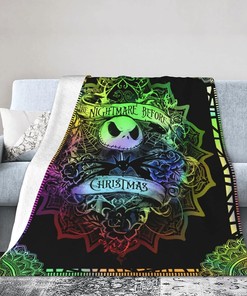 Nightmare Before Christmas Cartoon Blanket - Cute and Cozy Flannel Fleece Throw for Winter