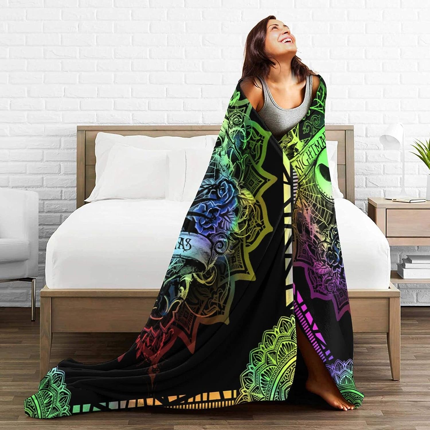 Nightmare Before Christmas Cartoon Blanket - Cute and Cozy Flannel Fleece Throw for Winter