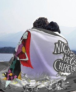 Nightmare Before Christmas Custom Name Double Layer Blanket - Kids and Adult Gift