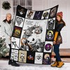 Nightmare Before Christmas Fleece Blanket - Mink Sherpa Blanket with Jack Skellington Quilt Design