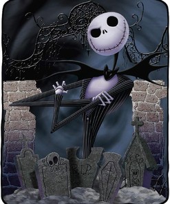 Nightmare Before Christmas Graveyard Night King Blanket - Soft Throw Bedding