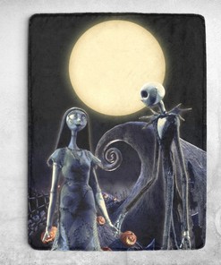 Nightmare Before Christmas Jack and Sally Blanket - Custom Made Ultra-Soft Fleece