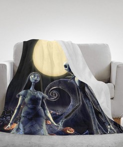 Nightmare Before Christmas Jack and Sally Blanket - Custom Made Ultra-Soft Fleece