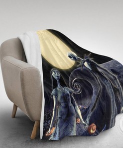 Nightmare Before Christmas Jack and Sally Blanket - Custom Made Ultra-Soft Fleece
