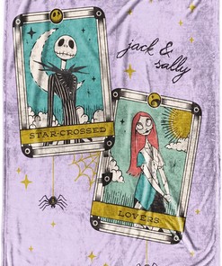 Nightmare Before Christmas Tarot Cards Throw Blanket - Super Soft Fleece Bedding, 50 x 70 inches