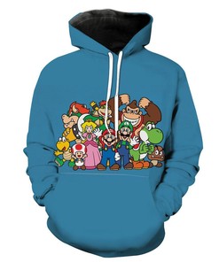 Nintendo Fans Unite With The Blue Nintendo Character Video Game 3D Hoodie