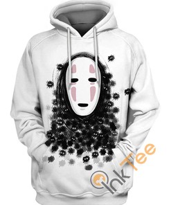 No Face Susuwatari All Over Print Zip Up Hoodie Men