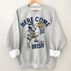 Notre Dame Dunking Leprechaun Basketball Tee - Slam Dunk with Notre Dame Leprechaun Basketball Tee