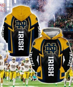Notre Dame Fighting Irish All Over Printed Hoodie In 3D For Men Women