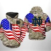 Notre Dame Fighting Irish Usa Flag Camo Veteran 3D Zip Hoodie - Patriotic Sports Fan Apparel