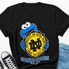 Notre Dame Smart Cookie Monster Sesame Street Blue T-Shirt - Playful Sesame Street Blue Tee with Notre Dame Twist