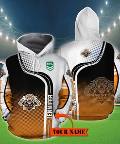 Nrl 3D All Over Print Hoodie With Personalized Name And Zip Hoodie Option 