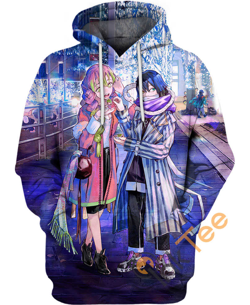 Obanai And Mitsuri 3D Hoodie For Women