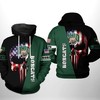 Ohio Bobcats Ncaa Us Flag Skull 3D Hoodie - Custom 3D Graphic Hoodies