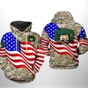 Ohio Bobcats Usa Flag Camo Veteran 3D Zip Hoodie - Patriotic Sports Fan Apparel